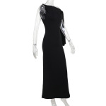 Wrap Detail Bodycon Long Dress
