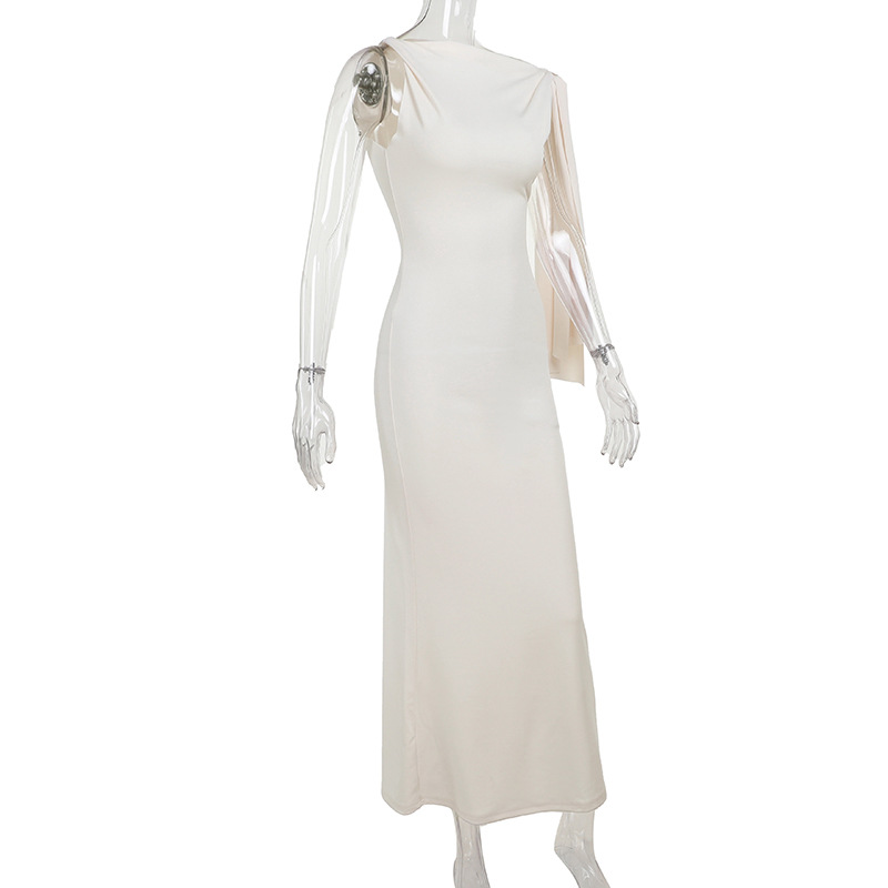 Wrap Detail Bodycon Long Dress