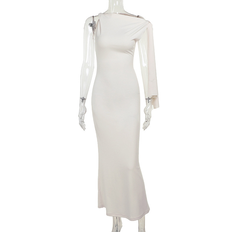 Wrap Detail Bodycon Long Dress
