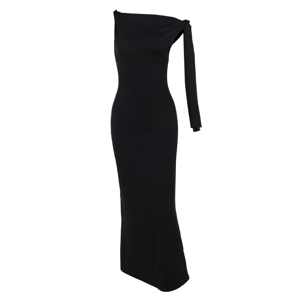 Wrap Detail Bodycon Long Dress