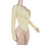 Edgy Halter Neck Long Sleeve Top for Women