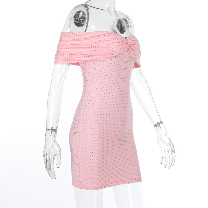 Elegant Sparkly Off-Shoulder Bodycon Shiny Sequin Sheath Mini Dress