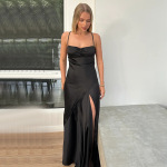 Elegant Strapless or Spaghetti Strap Long Dress