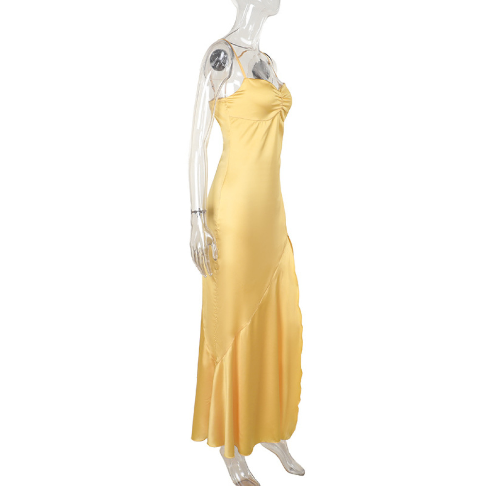 Elegant Strapless or Spaghetti Strap Long Dress