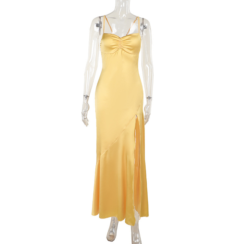 Elegant Strapless or Spaghetti Strap Long Dress