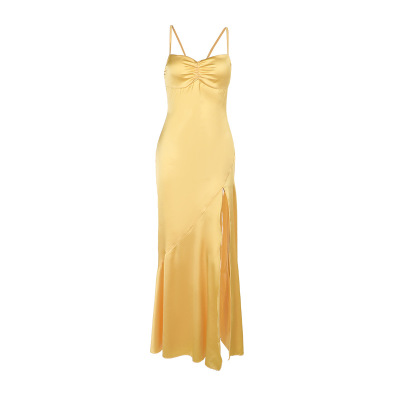 Elegant Strapless or Spaghetti Strap Long Dress 01