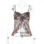 Printed Ruffle Halter Crop Top for Women