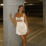 Sexy Bodycon A-Line Dress with Side Tie