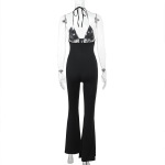 Sexy Lace Halter Neck Jumpsuit for Women