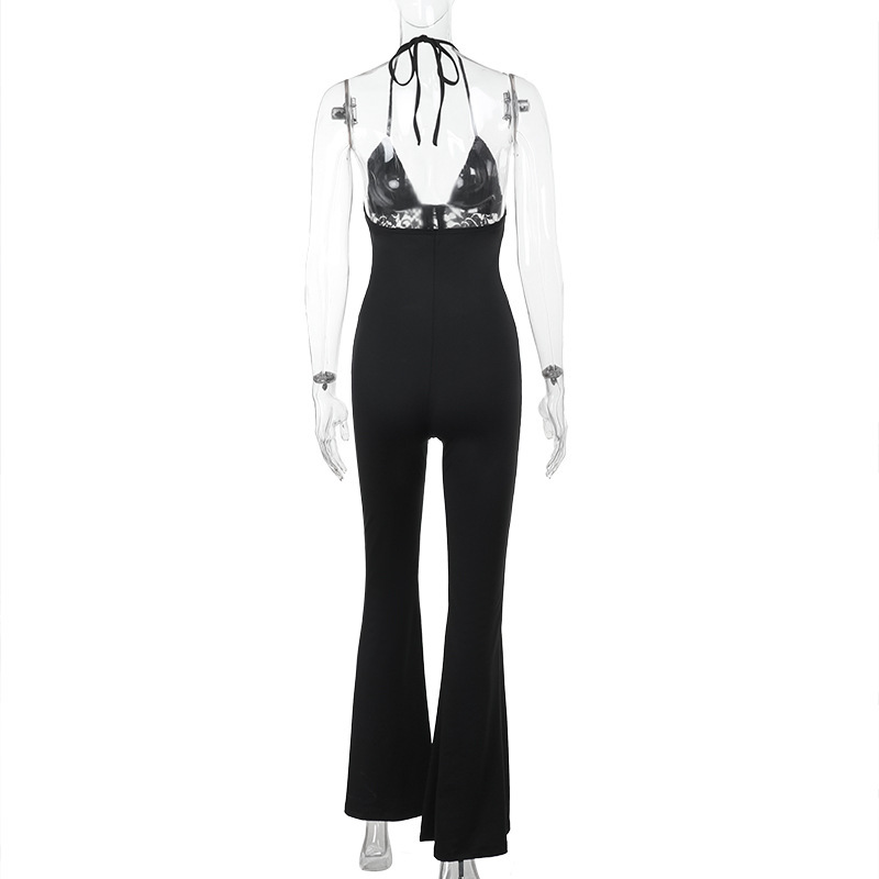 Sexy Lace Halter Neck Jumpsuit for Women