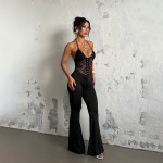 Sexy Lace Halter Neck Jumpsuit for Women