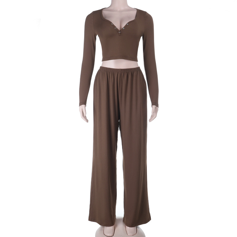 Women's Lounge Set Long Sleeve – 2025 Fall Winter Trendy 2-Piece Outfit