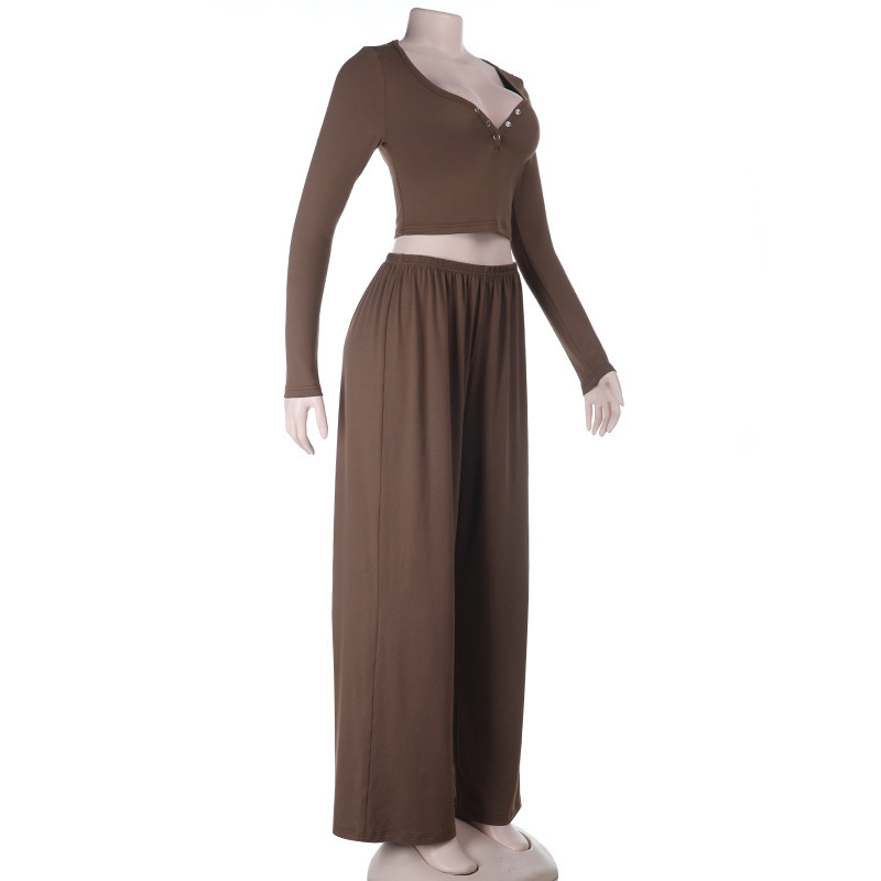 Women's Lounge Set Long Sleeve – 2025 Fall Winter Trendy 2-Piece Outfit