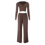 Women's Lounge Set Long Sleeve – 2025 Fall Winter Trendy 2-Piece Outfit