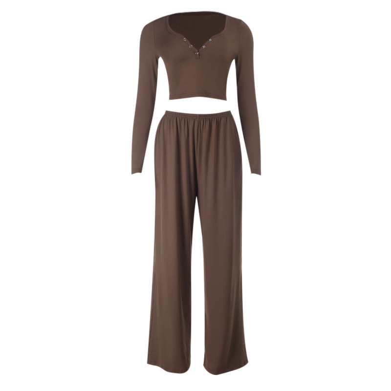 Women's Lounge Set Long Sleeve – 2025 Fall Winter Trendy 2-Piece Outfit