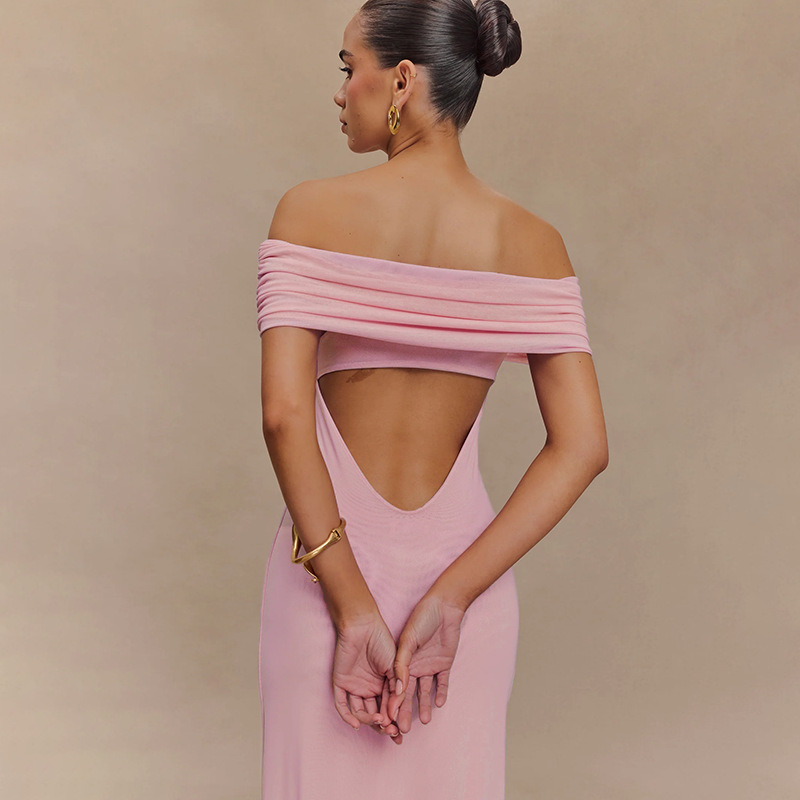 Ruffled Tulle Maxi Dress with Side Slit – Convertible Strapless & Off-the-Shoulder Summer Gown