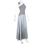 Strapless Satin Long Evening Gown 