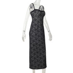 Feminine Sheer Long Sleeve Elegant Lace Bodycon Dress 