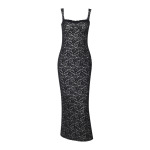Feminine Sheer Long Sleeve Elegant Lace Bodycon Dress 