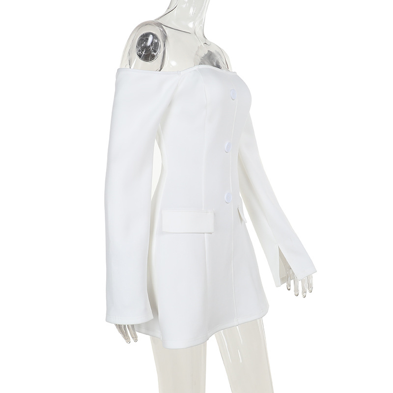 Off-the-Shoulder Bodycon Dress with Flap Detail