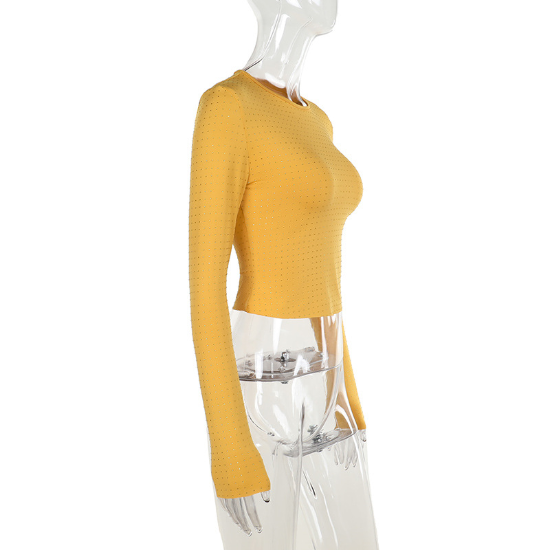 Rhinestone Sparkle Long Sleeve Top