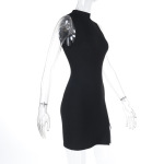 Sophisticated Bodycon Gown with Elegant Slit Slip Dress 