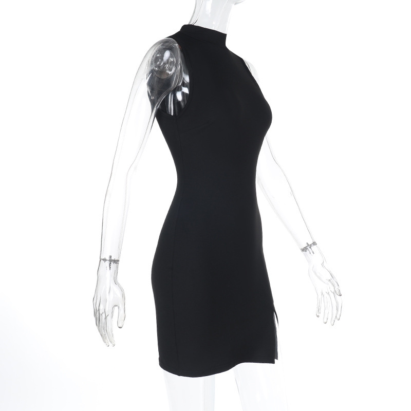 Sophisticated Bodycon Gown with Elegant Slit Slip Dress 