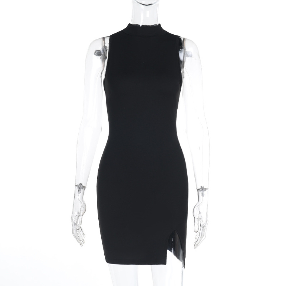 Sophisticated Bodycon Gown with Elegant Slit Slip Dress 