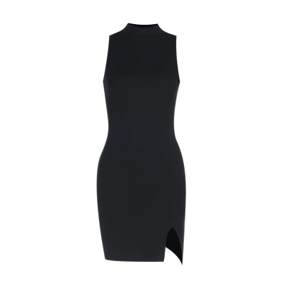 Sophisticated Bodycon Gown with Elegant Slit Slip Dress  01