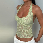 Lace Choker Halter Sexy Boho Beach Crop Top