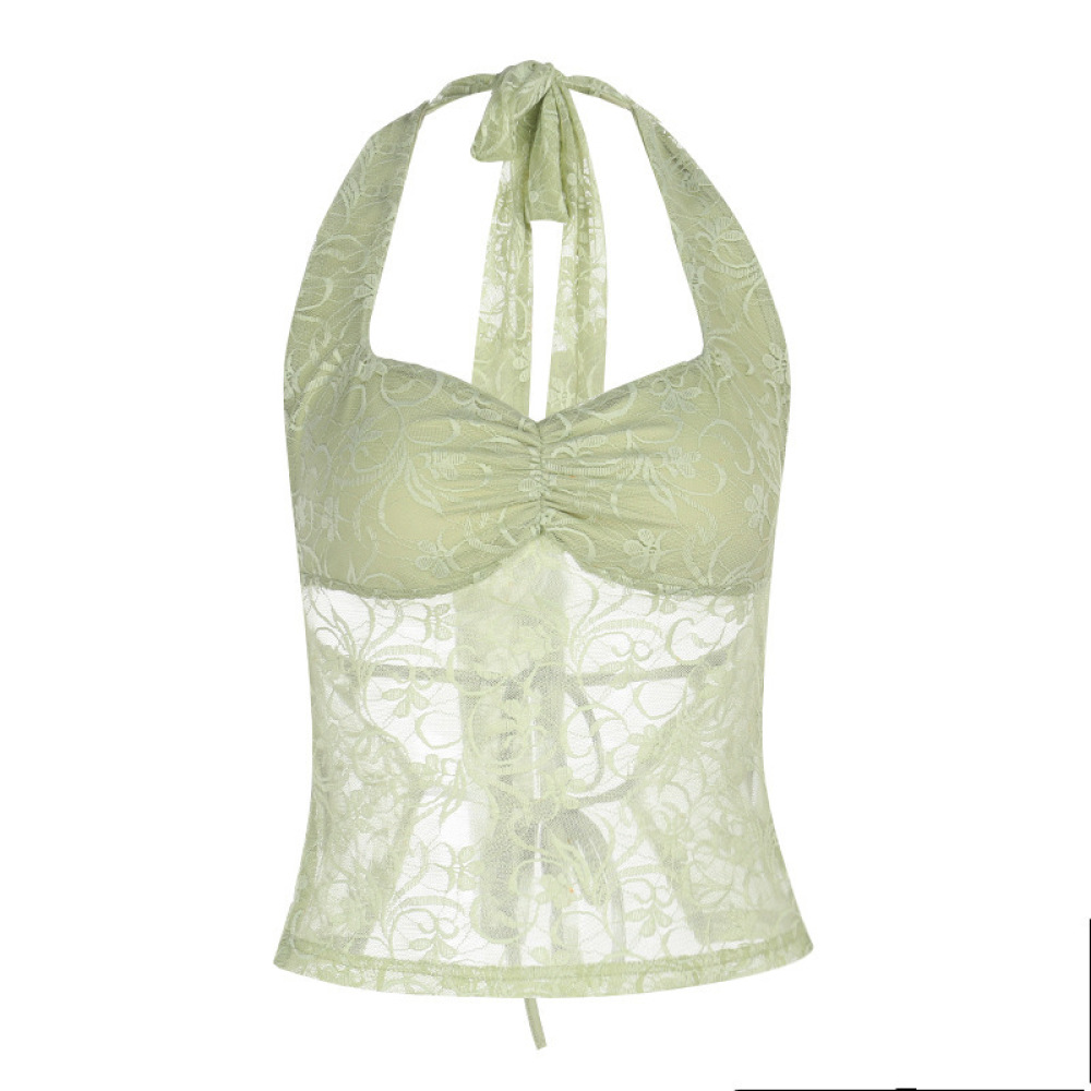 Lace Choker Halter Sexy Boho Beach Crop Top