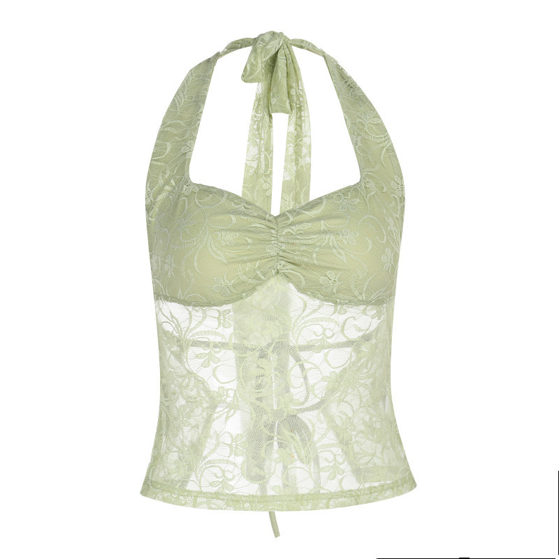 Lace Choker Halter Sexy Boho Beach Crop Top