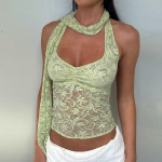 Lace Choker Halter Sexy Boho Beach Crop Top