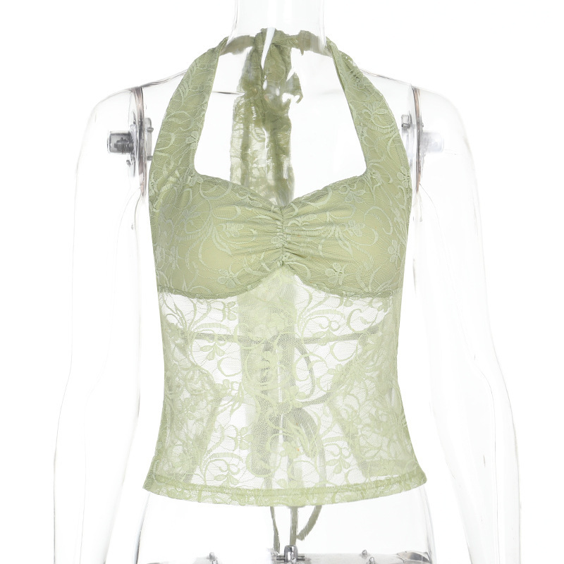 Lace Choker Halter Sexy Boho Beach Crop Top