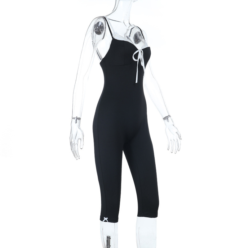 Summer Fashion Workout Yoga Jumpsuit Colorblock Tank Romper