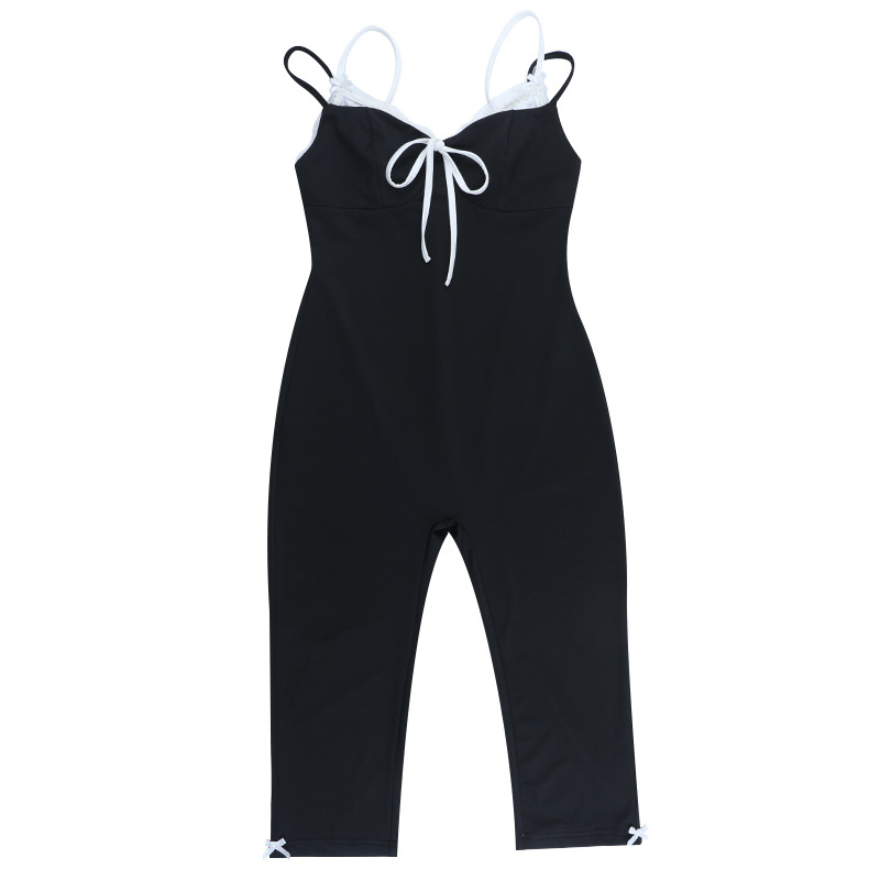 Summer Fashion Workout Yoga Jumpsuit Colorblock Tank Romper