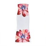  Fitted Bodycon Floral Tube Midi  Dress 