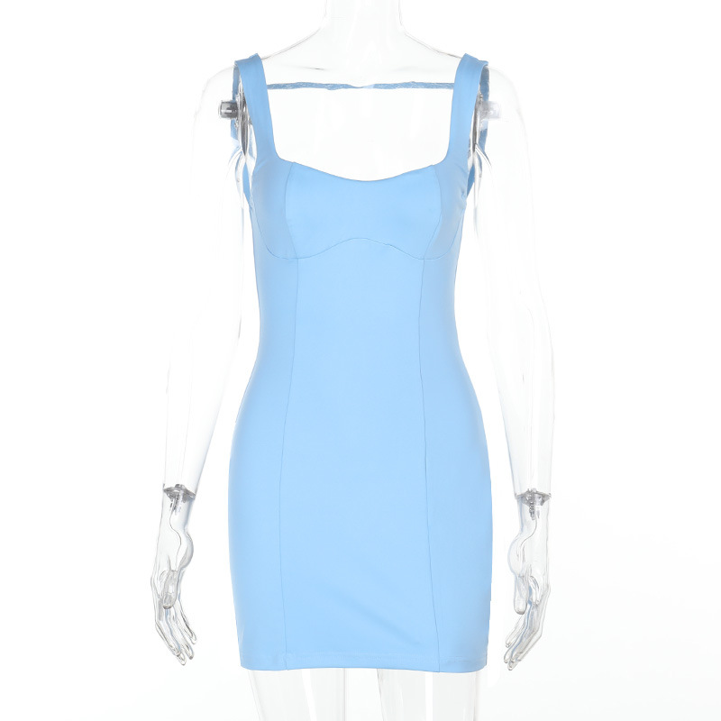 Minimalist Backless Tank Dress – 2025 Summer New Sexy Low Front Mini Gown