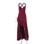 Elegant Bodycon Halter Backless Evening Dress