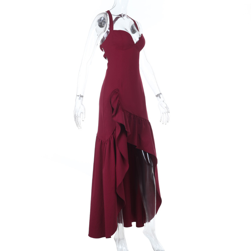 Elegant Bodycon Halter Backless Evening Dress