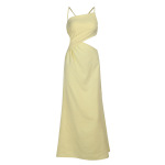 Sexy Vacation with Tie Straps  Backless Halter Dress 