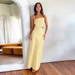 Sexy Vacation with Tie Straps  Backless Halter Dress 