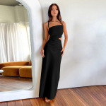 Sexy Vacation with Tie Straps  Backless Halter Dress 