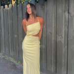 Sexy Vacation with Tie Straps  Backless Halter Dress 