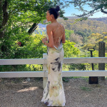  Sexy Printed Backless Sundress V-Neck Adjustable Strappy Maxi Dress