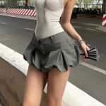 Babydoll Bubble Low Waist Ruffled Mini Skirt 
