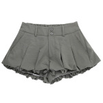 Babydoll Bubble Low Waist Ruffled Mini Skirt 