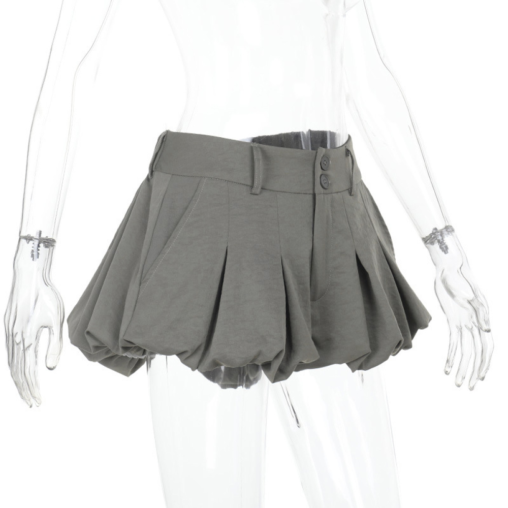 Babydoll Bubble Low Waist Ruffled Mini Skirt 