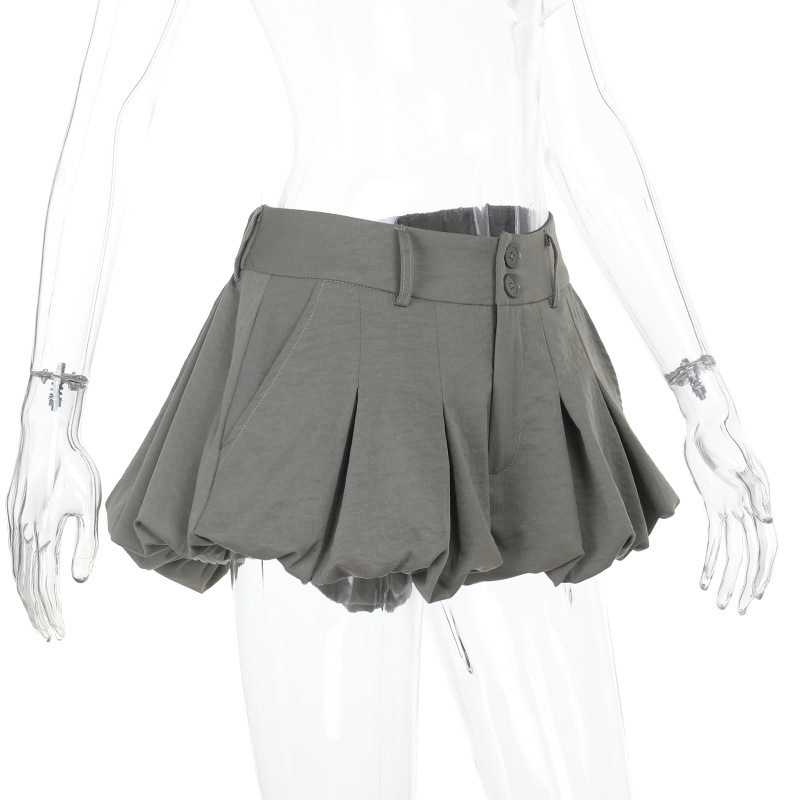 Babydoll Bubble Low Waist Ruffled Mini Skirt 