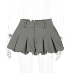 Babydoll Bubble Low Waist Ruffled Mini Skirt 